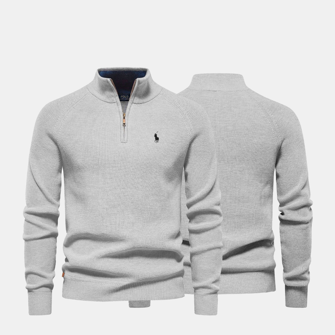 Suéter de cuello con cremallera RL Hombre (Liquidación)