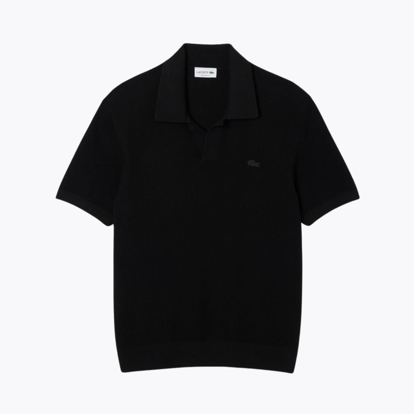 Suéter de punto abierto de mezcla de algodón LC con cuello polo