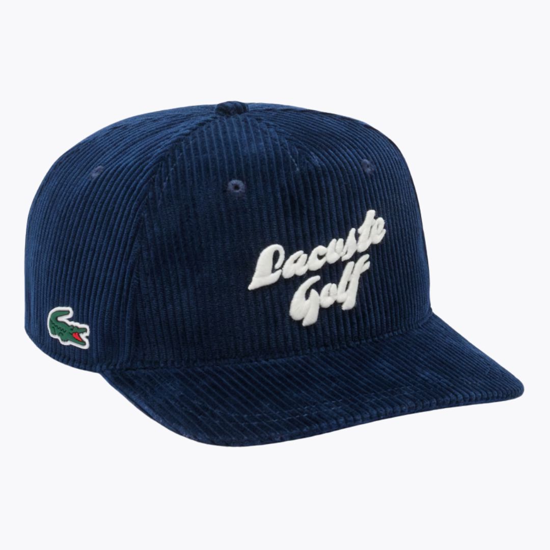 Gorra de golf de pana bordada LC