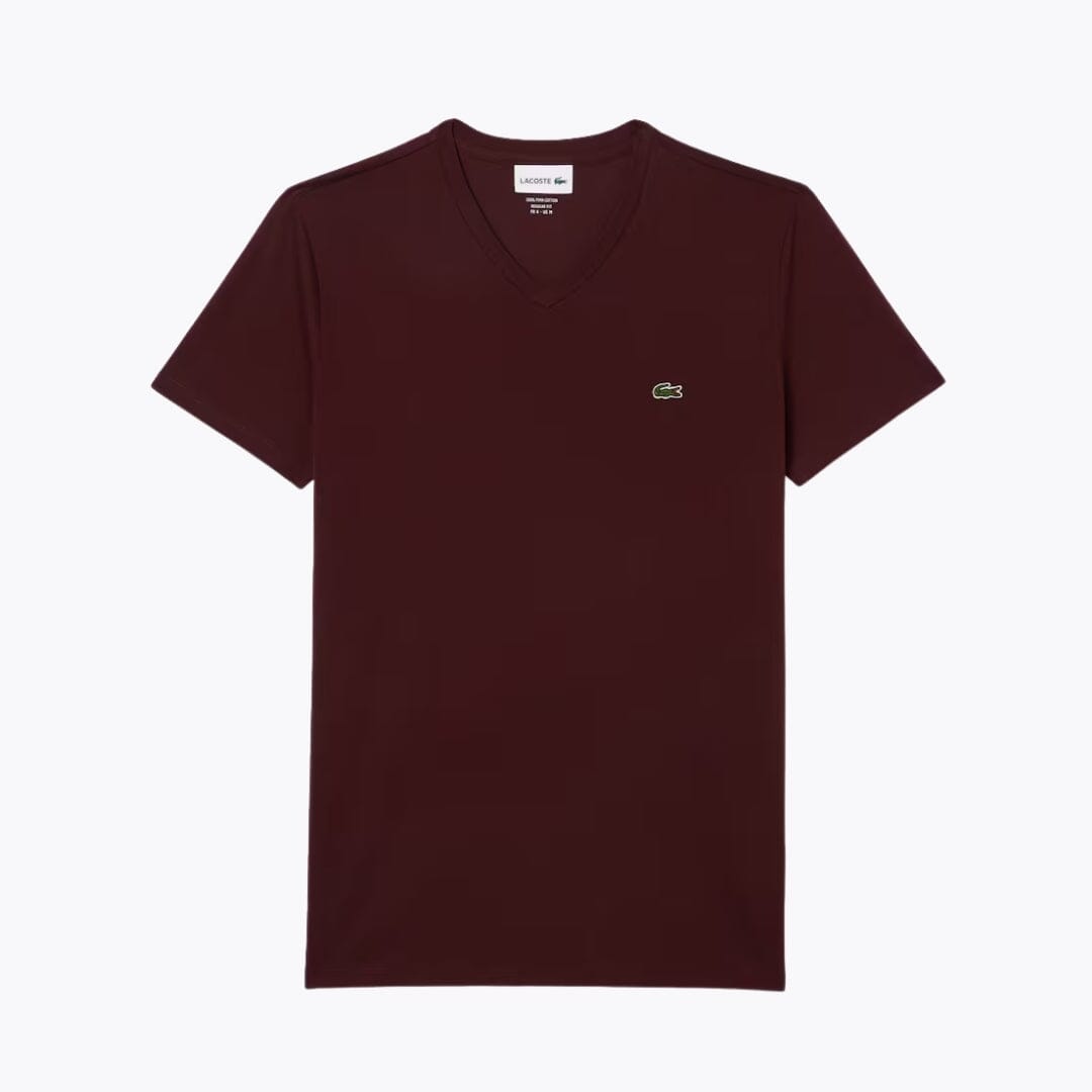 LC Camiseta de algodón pima ligera con cuello en V