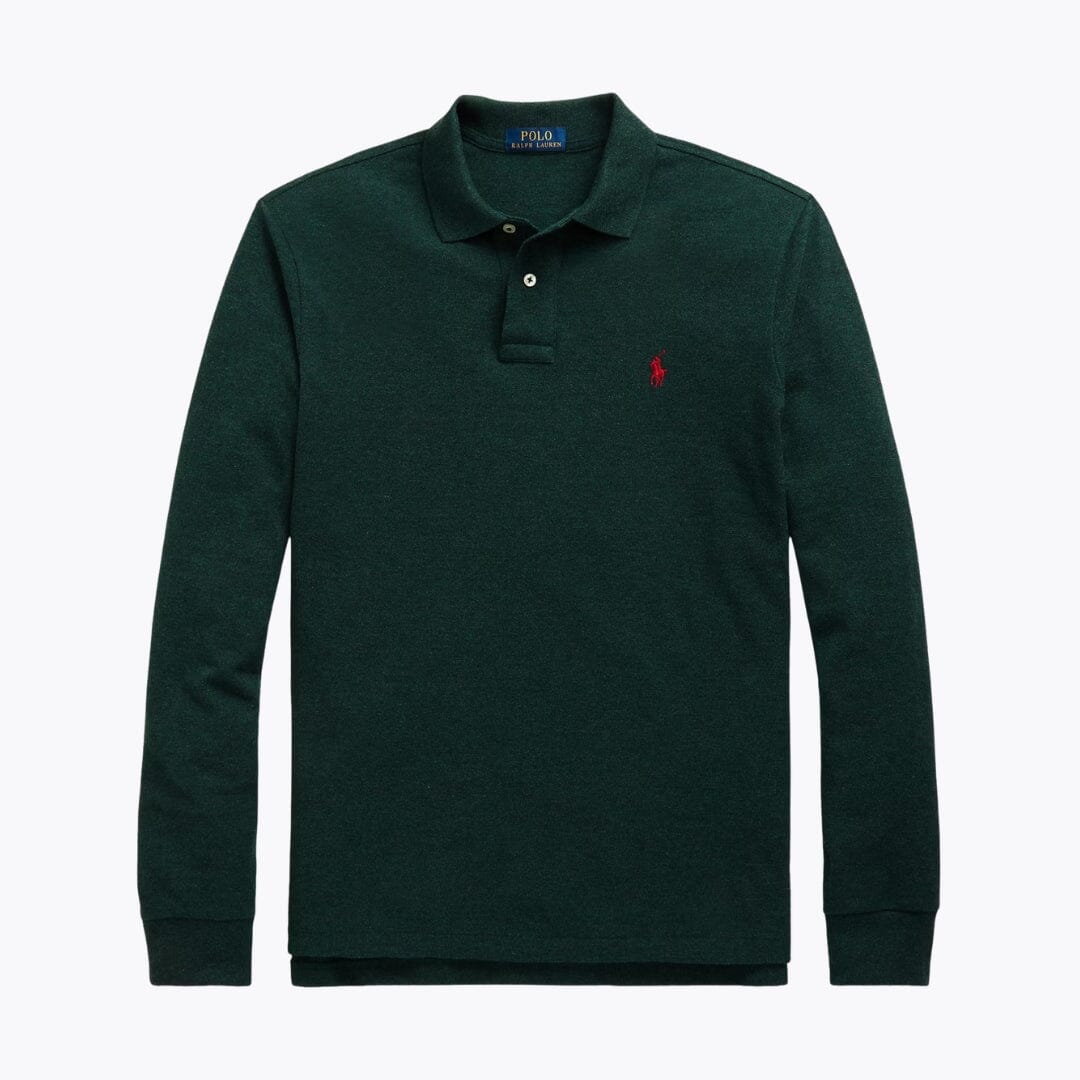 RL Mesh Long-Sleeve Playera Polo
