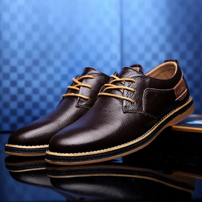Lucas Wellington Zapatos de Cuero Genuino