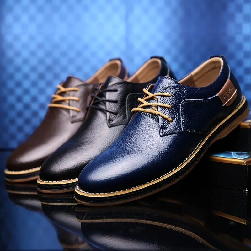 Lucas Wellington Zapatos de Cuero Genuino