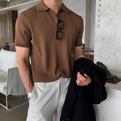 GIMCHEON Playera Polo Tejida
