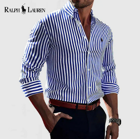 Camisa de vestir de algodón a rayas RL™