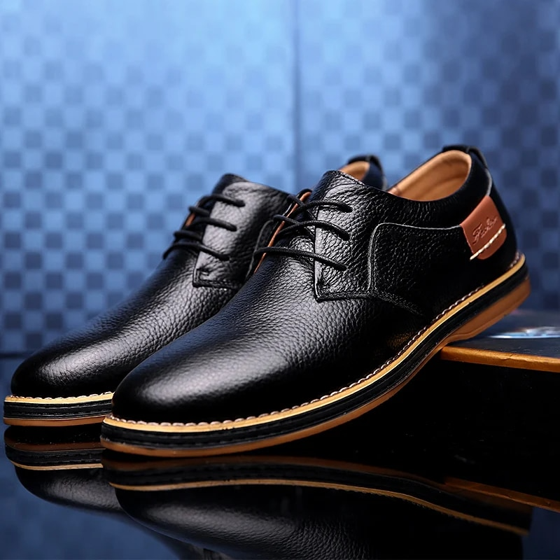Lucas Wellington Zapatos de Cuero Genuino