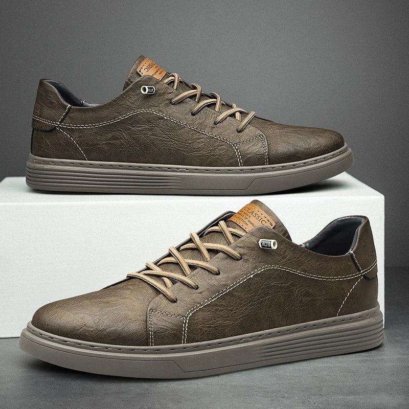 Zapatillas Lusso Passo de cuero genuino
