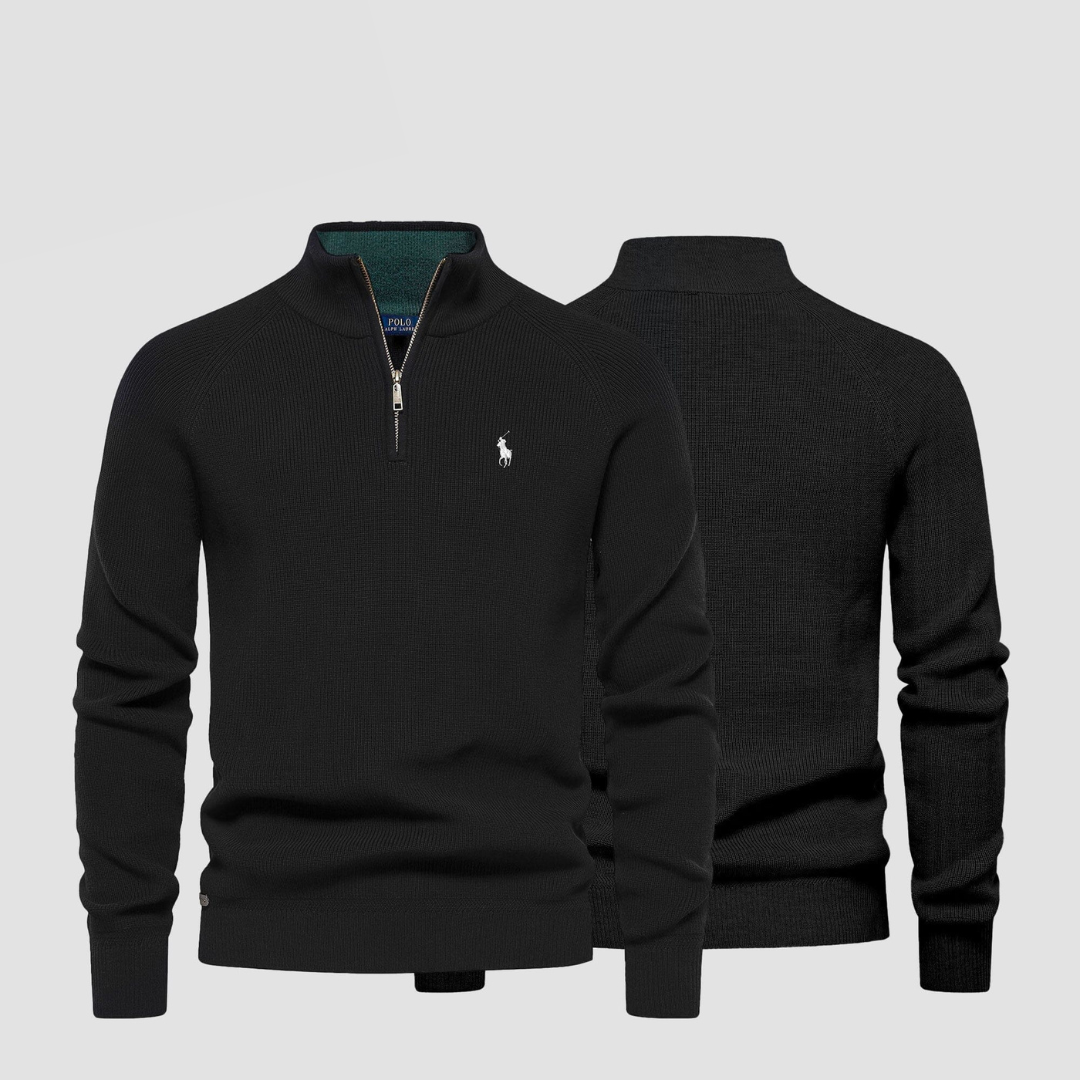 Suéter de cuello con cremallera RL Hombre (Liquidación)