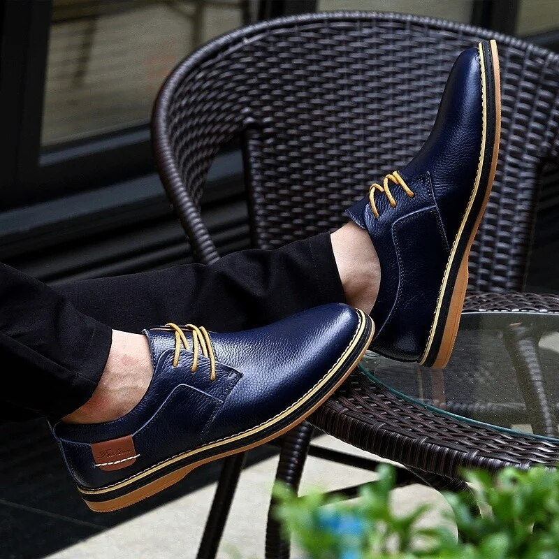 Lucas Wellington Zapatos de Cuero Genuino