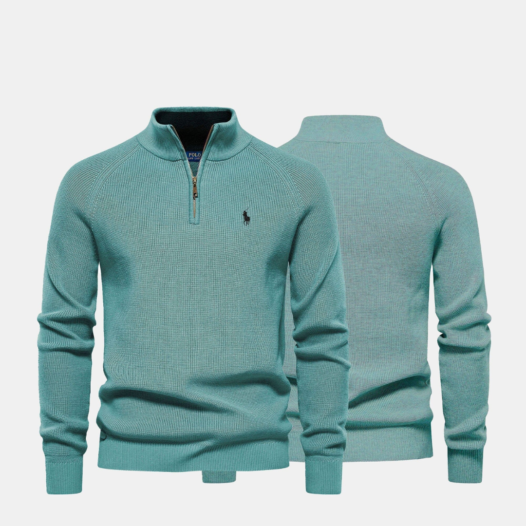Suéter de cuello con cremallera RL Hombre (Liquidación)