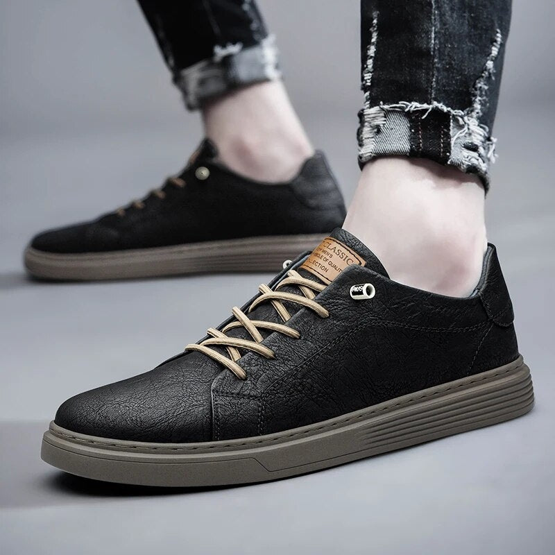 Zapatillas Lusso Passo de cuero genuino
