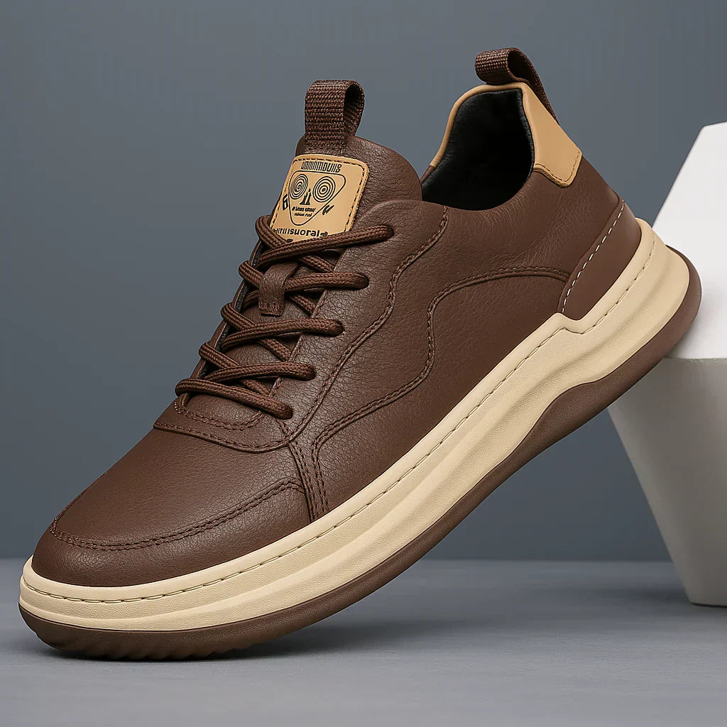 Noble Italiana Zapatillas de Piel Genuina