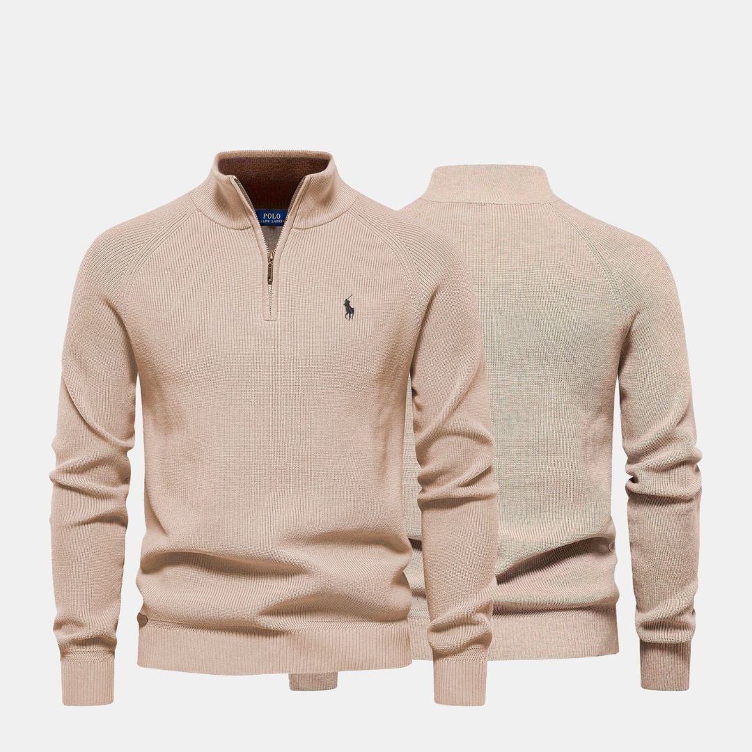 Suéter de cuello con cremallera RL Hombre (Liquidación)