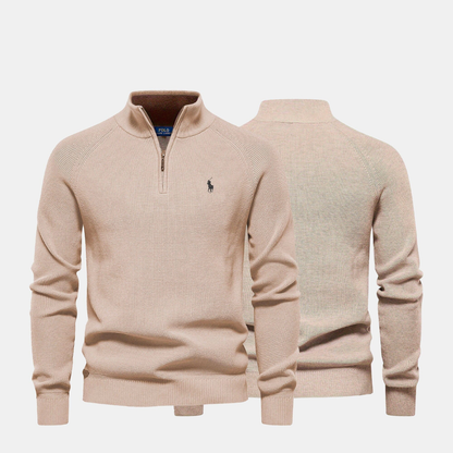 Suéter de cuello con cremallera RL Hombre (Liquidación)