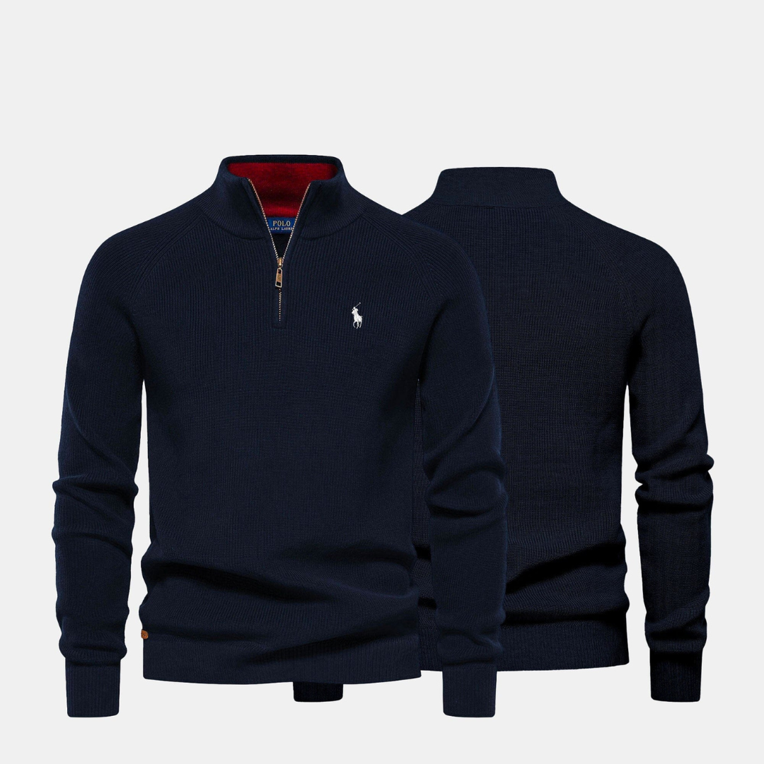 Suéter de cuello con cremallera RL Hombre (Liquidación)