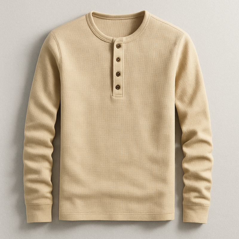 Hudson Henley Camisa Manga Larga