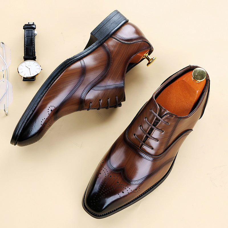 Lucas Zapatos Brogue de Cuero