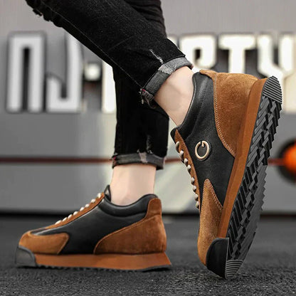 Giovanni Nero Zapatos de Cuero