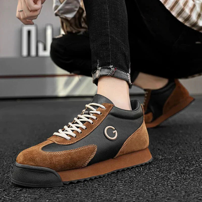 Giovanni Nero Zapatos de Cuero