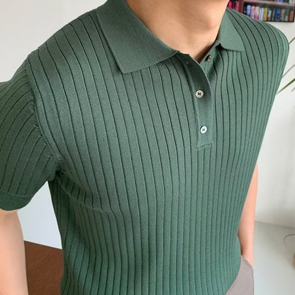 GIMCHEON Playera Polo Tejida