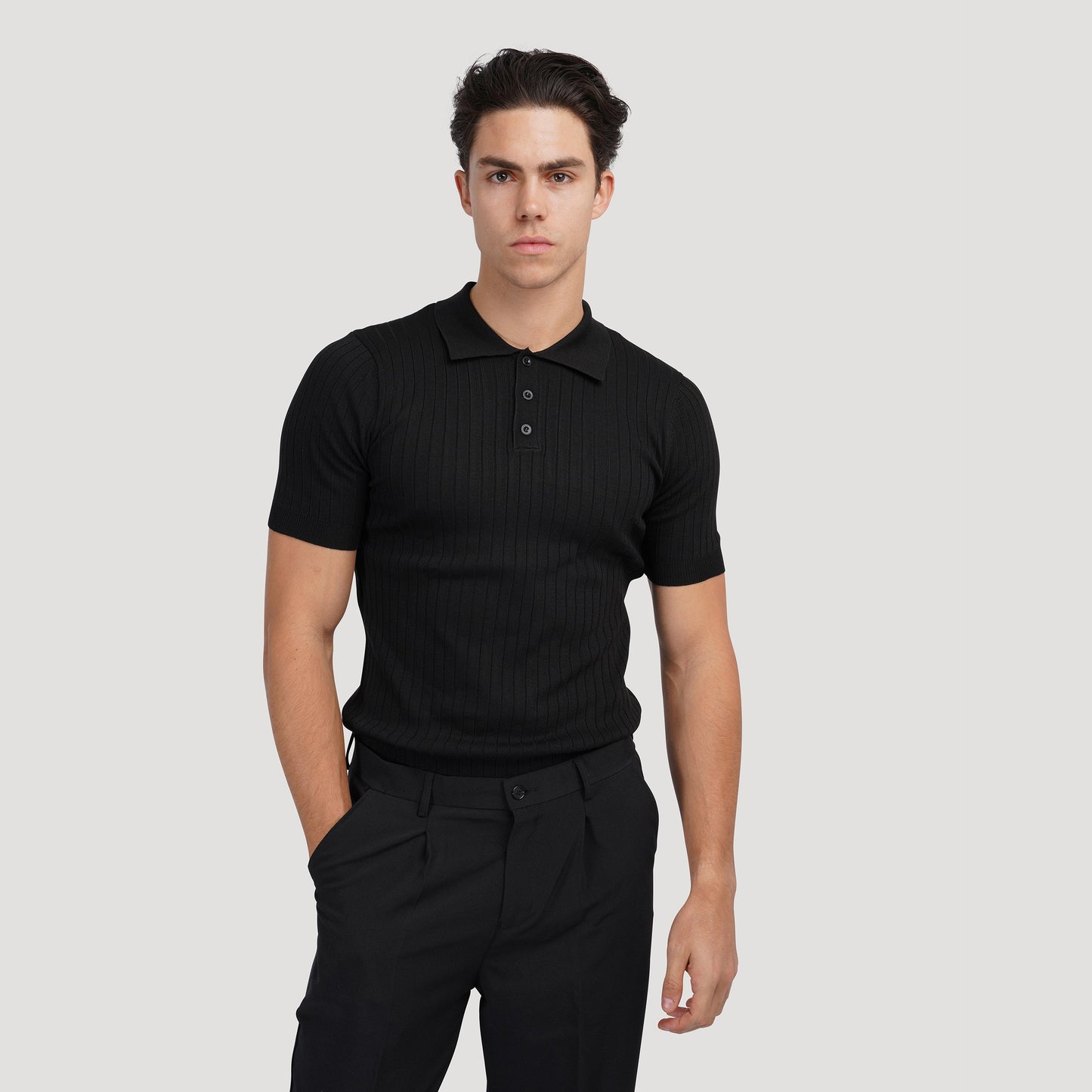 GIMCHEON Playera Polo Tejida