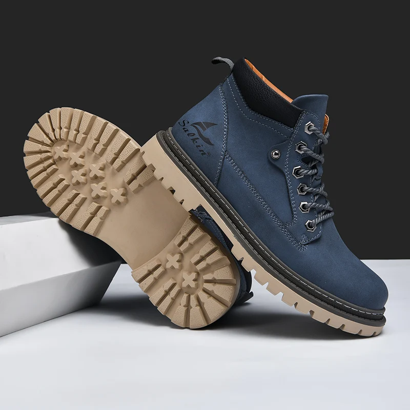 Outlander Botas de Cuero Genuino