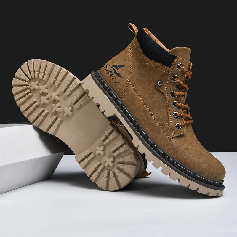 Outlander Botas de Cuero Genuino