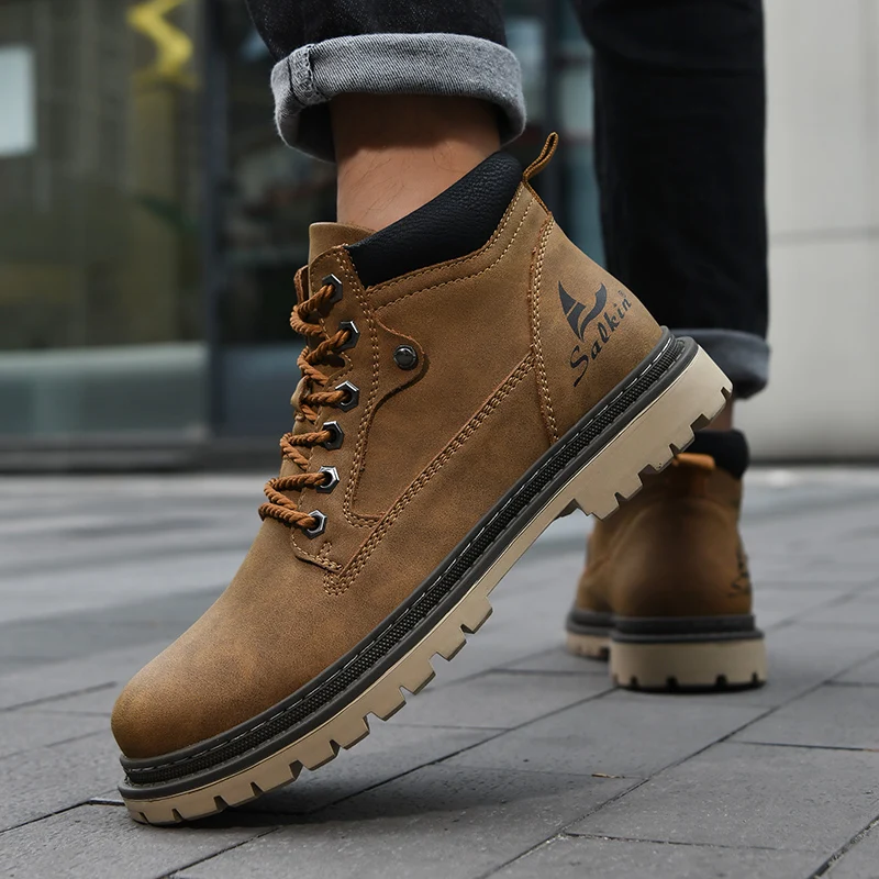 Outlander Botas de Cuero Genuino
