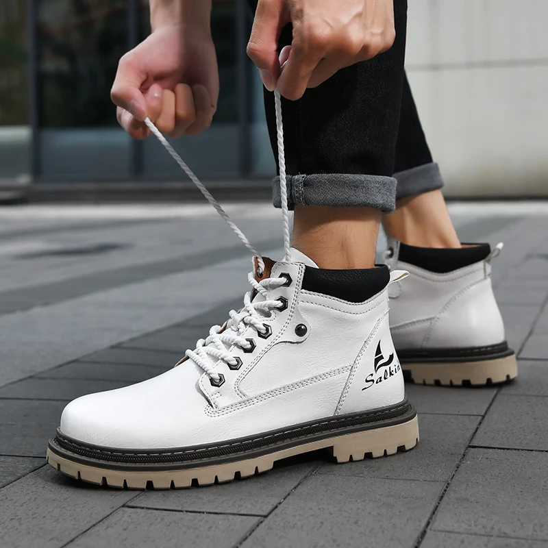 Outlander Botas de Cuero Genuino