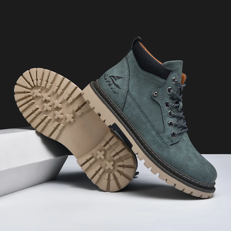 Outlander Botas de Cuero Genuino