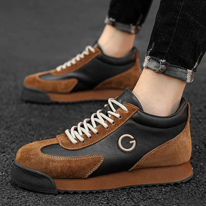 Giovanni Nero Zapatos de Cuero