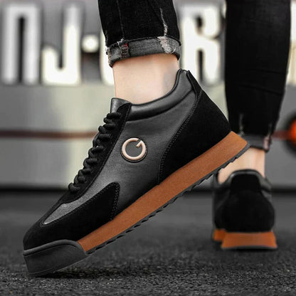 Giovanni Nero Zapatos de Cuero