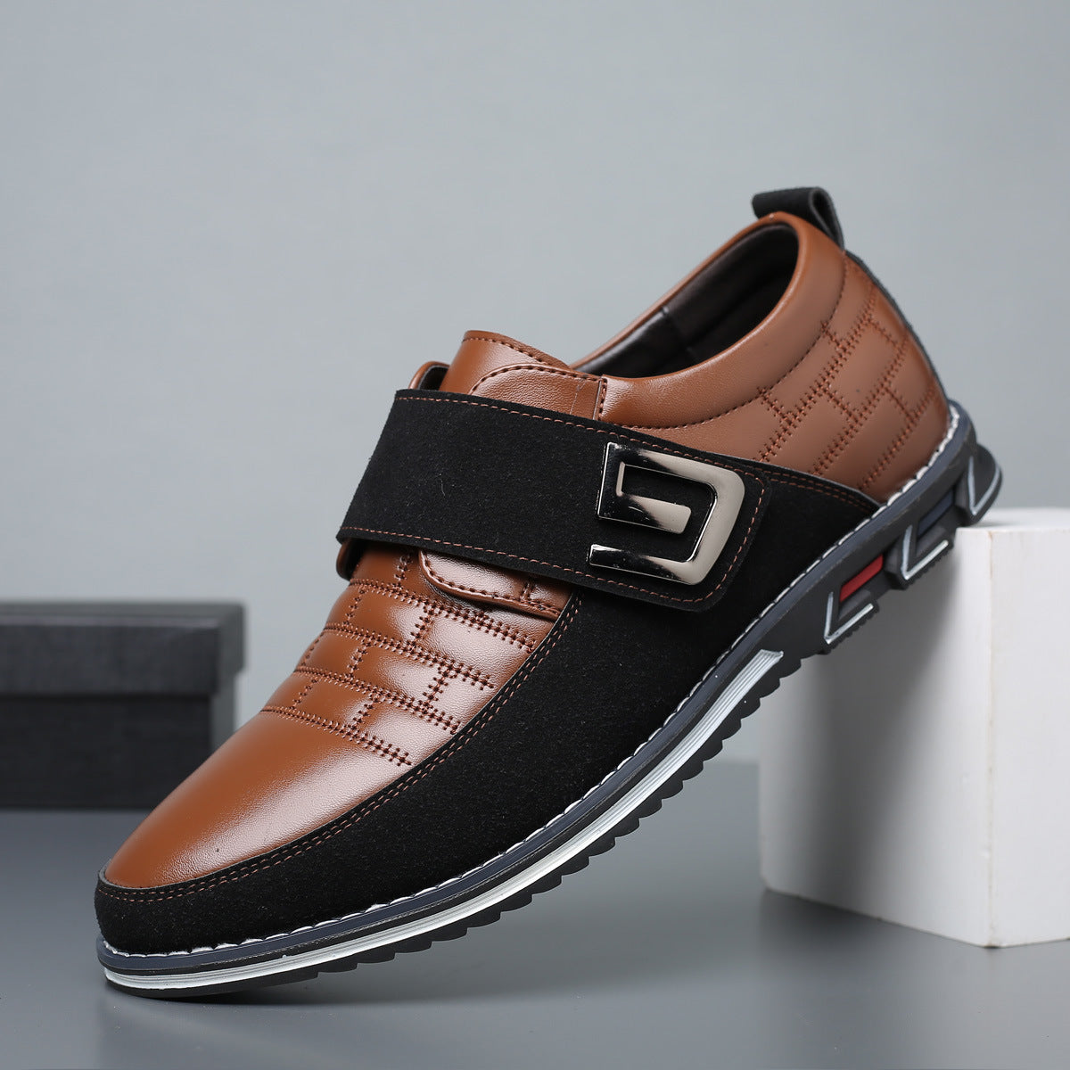 Maverick Zapatos de Cuero sin Cordones