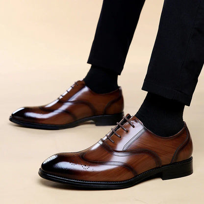 Lucas Zapatos Brogue de Cuero
