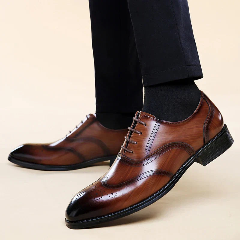 Lucas Zapatos Brogue de Cuero