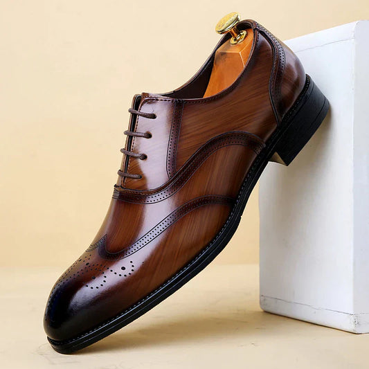 Lucas Zapatos Brogue de Cuero