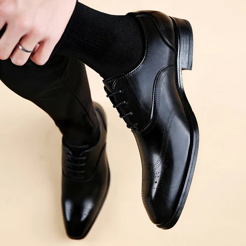 Lucas Zapatos Brogue de Cuero