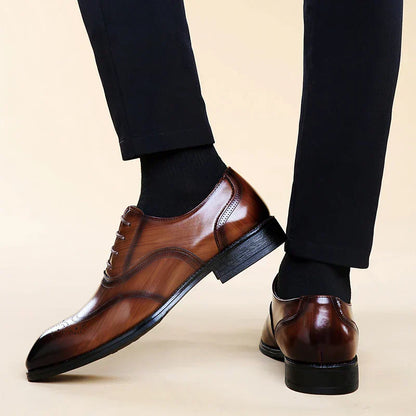 Lucas Zapatos Brogue de Cuero