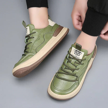 Noble Italiana Zapatillas de Piel Genuina