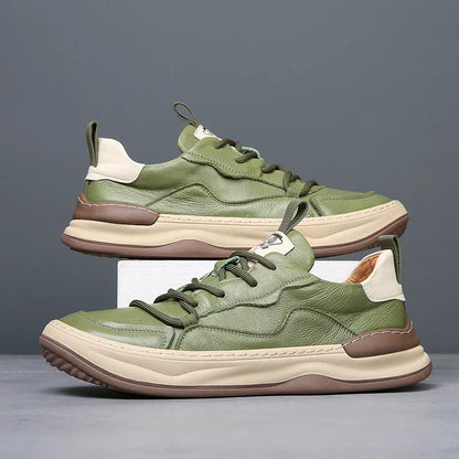 Noble Italiana Zapatillas de Piel Genuina