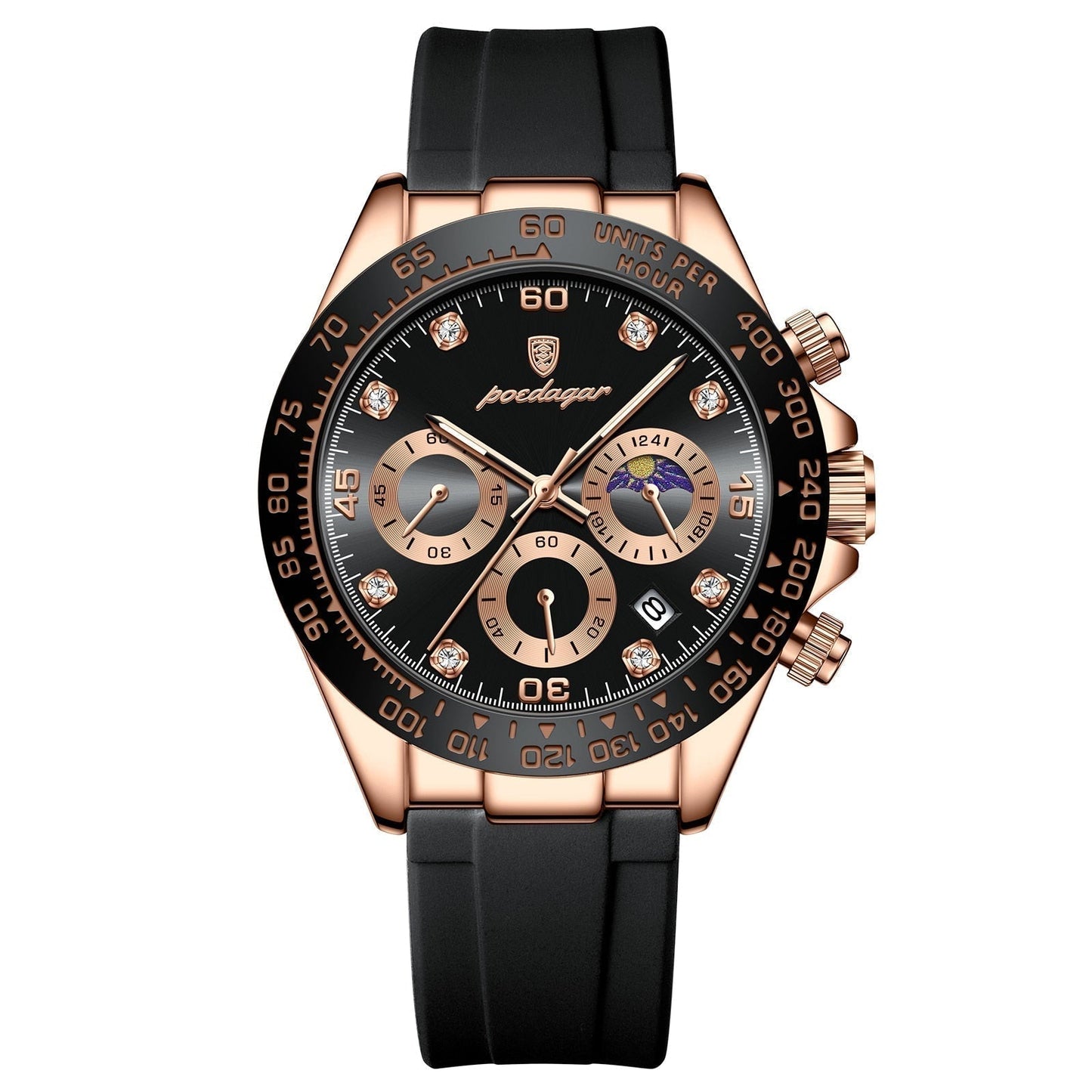 Reloj Poedagar Chronograph Fase Date
