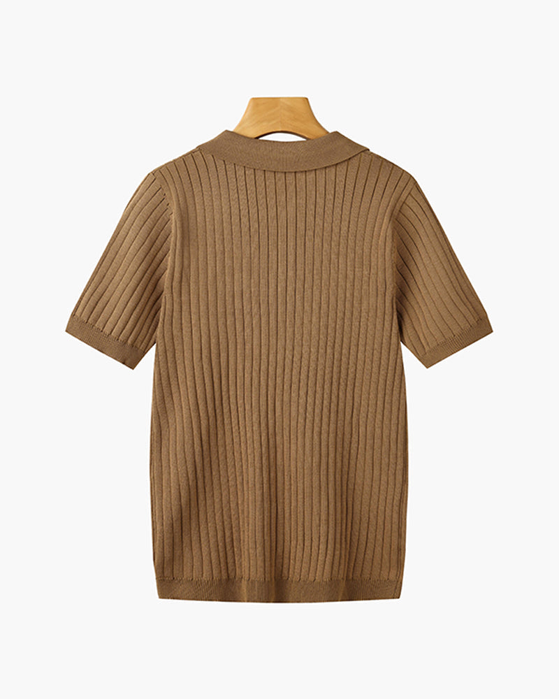 GIMCHEON Playera Polo Tejida