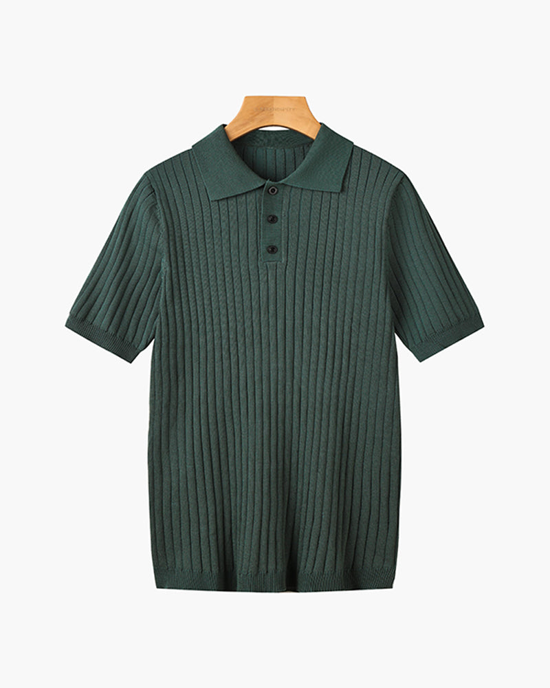 GIMCHEON Playera Polo Tejida