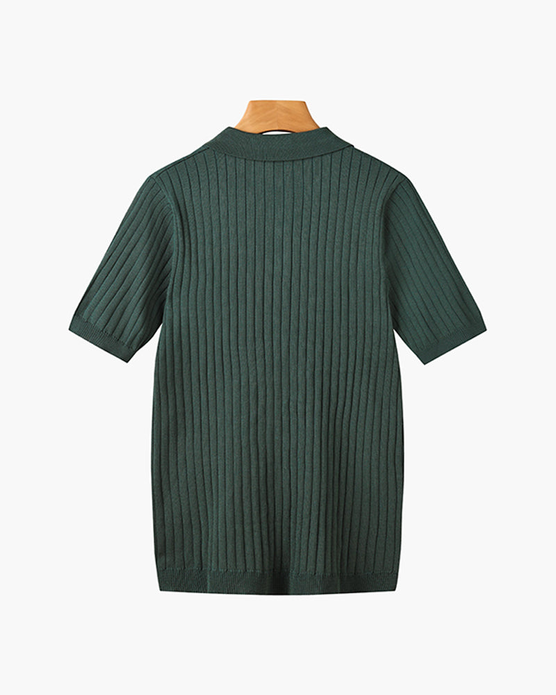 GIMCHEON Playera Polo Tejida