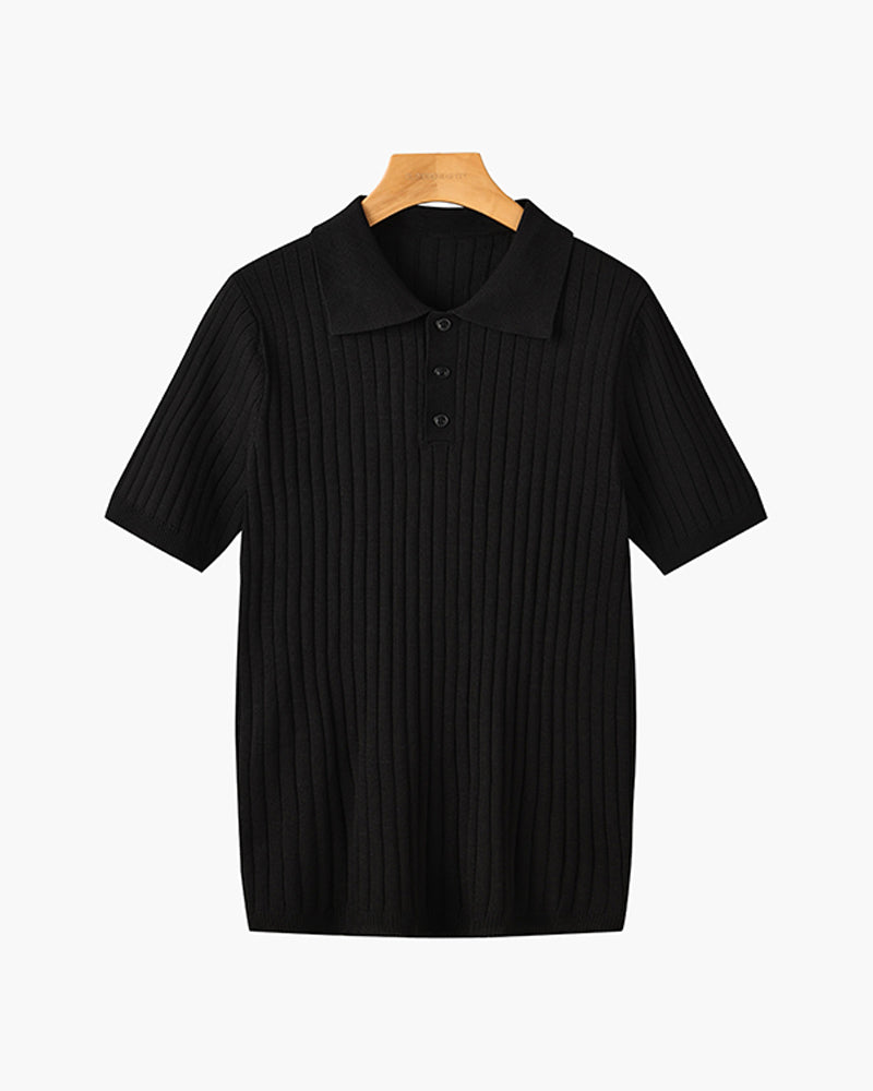 GIMCHEON Playera Polo Tejida