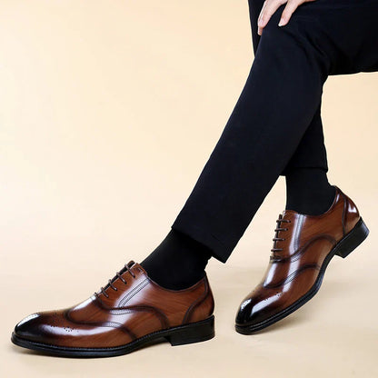 Lucas Zapatos Brogue de Cuero