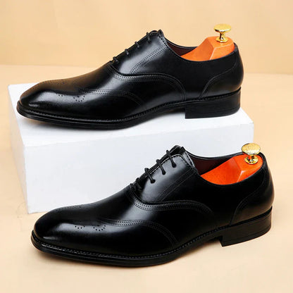 Lucas Zapatos Brogue de Cuero