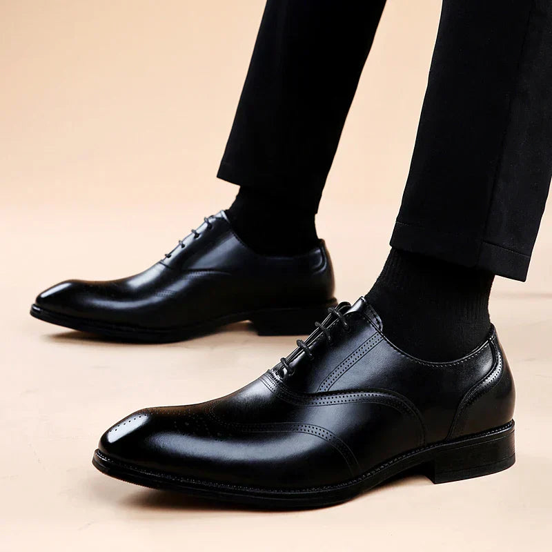 Lucas Zapatos Brogue de Cuero