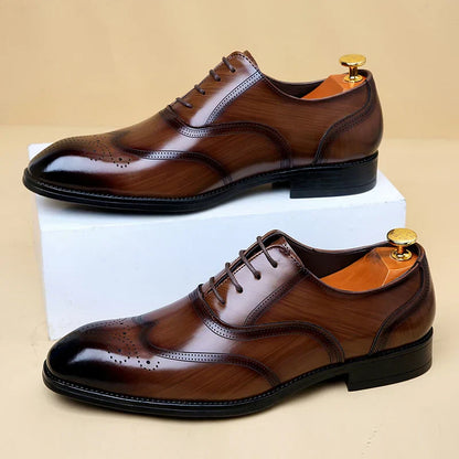 Lucas Zapatos Brogue de Cuero