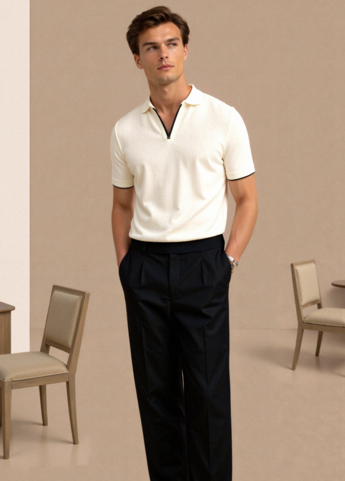 Polo BARI Soft-Blend entallado